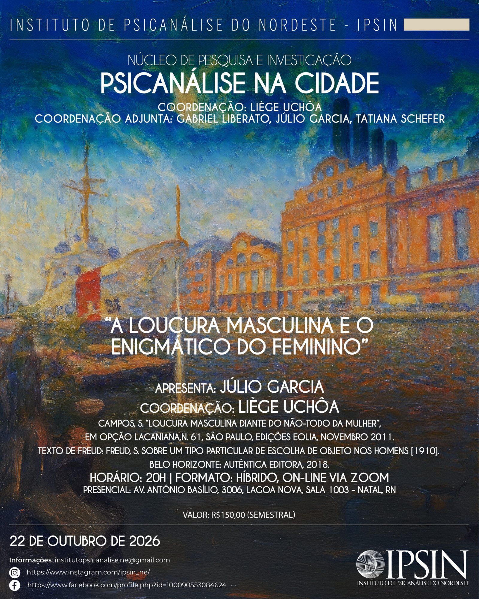 10 -OUTUBRO - 24 - Núcleo Psicanálise na Cidade