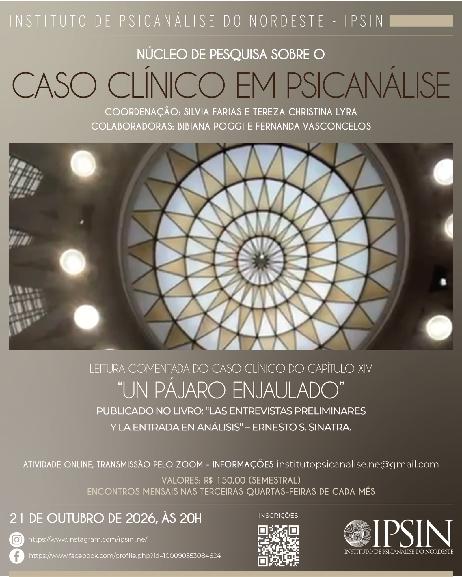 10 - OUTUBRO - Núcleo de Investigação e Pesquisa sobre o Caso Clínico em psicanálise