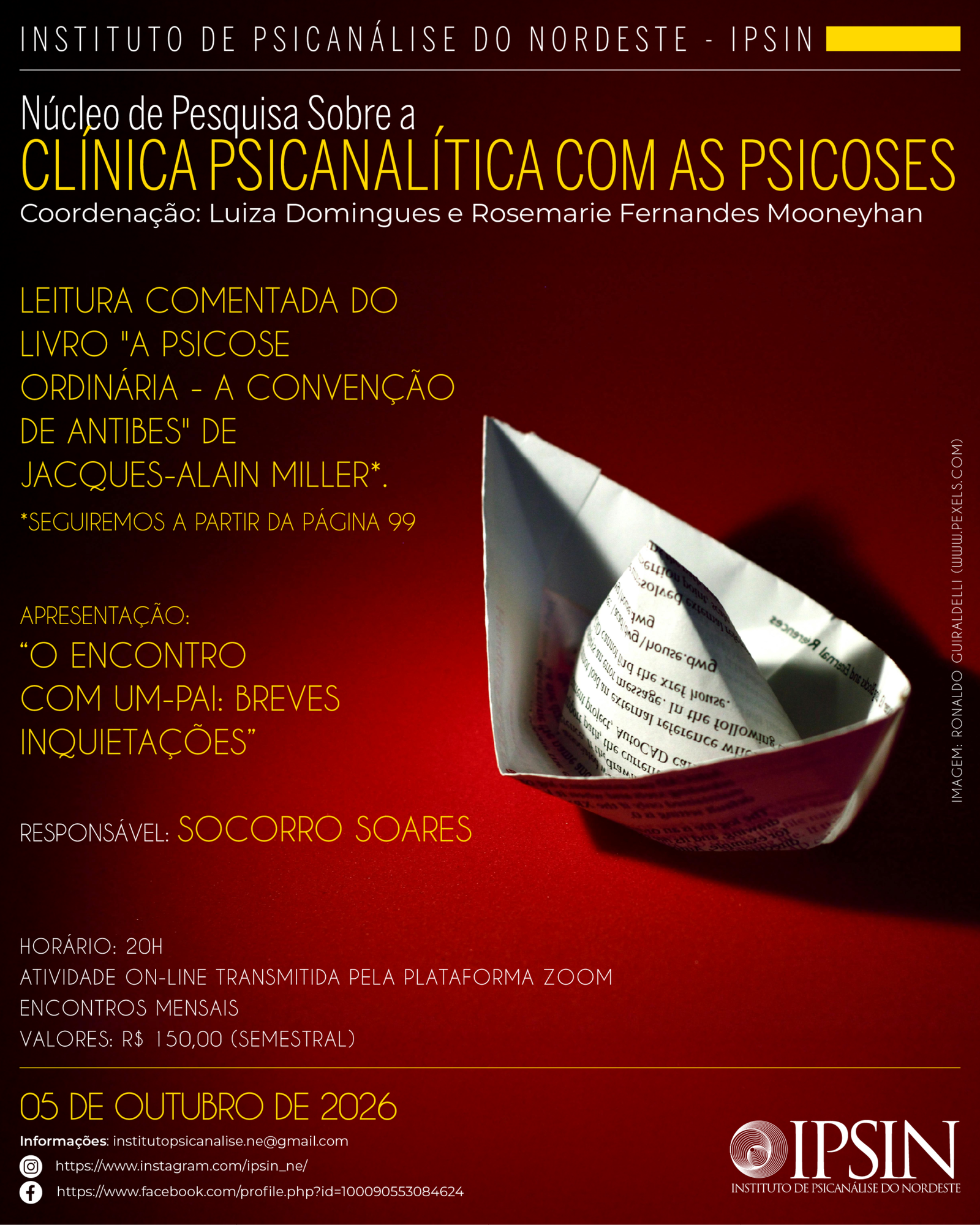 10 - OUTUBRO - Núcleo de Pesquisa Sobre a Clínica Psicanalítica com as Psicoses